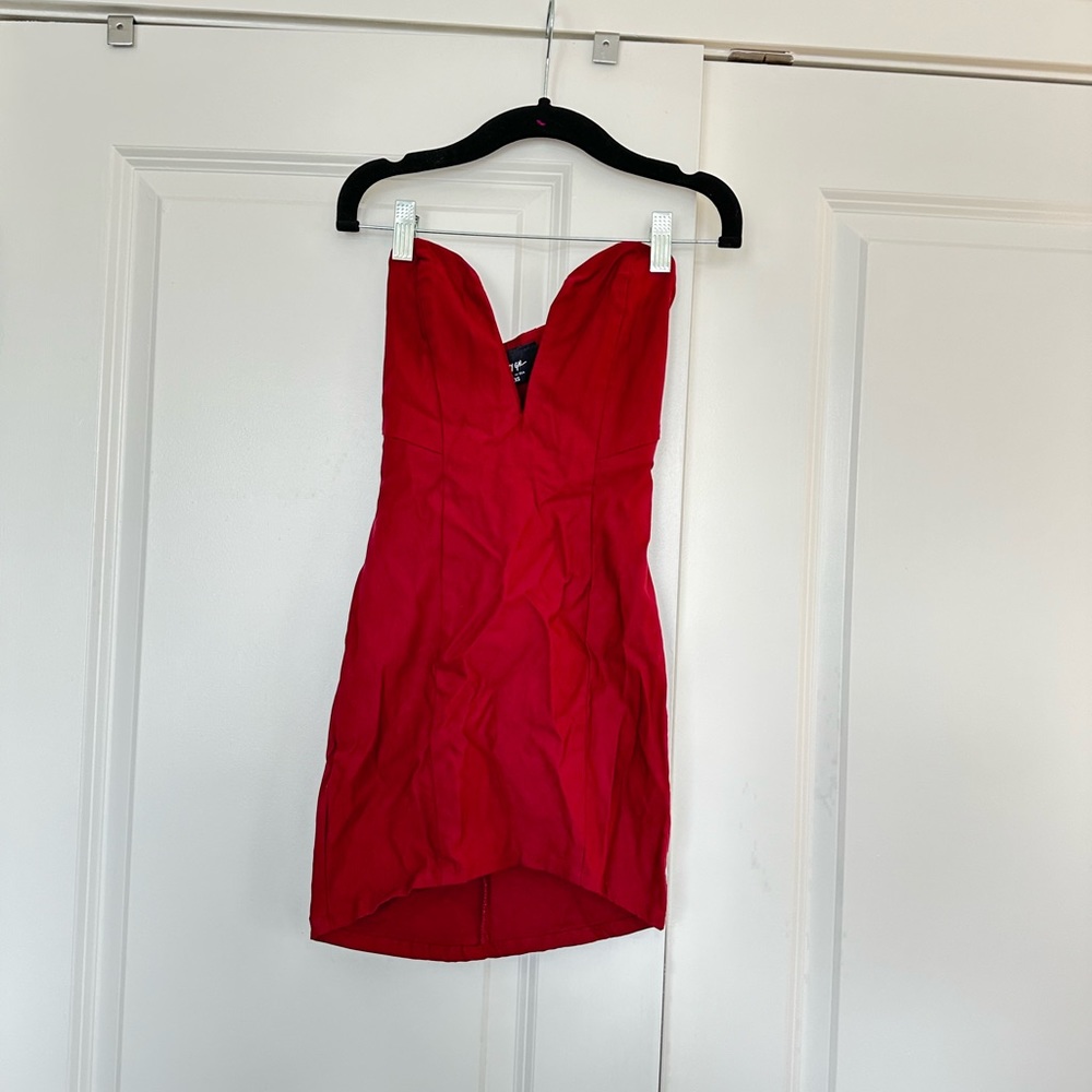 Nasty Gal burgundy red sexy mini party dress